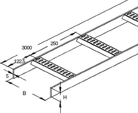 Cable ladder/wide span cable ladder  KLM 60.403 F