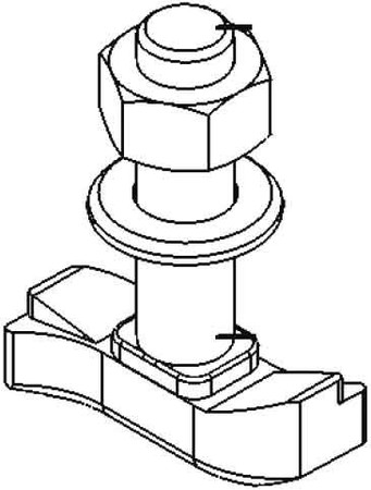 T-head bolt for channels Steel Other HK 616/50