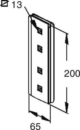 Coupler for support/profile rail I-profile VBI 80 (VE2)