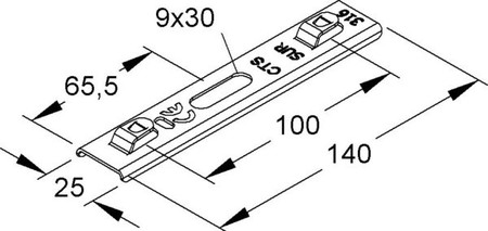 Ceiling bracket for cable support system  GTM 8 S