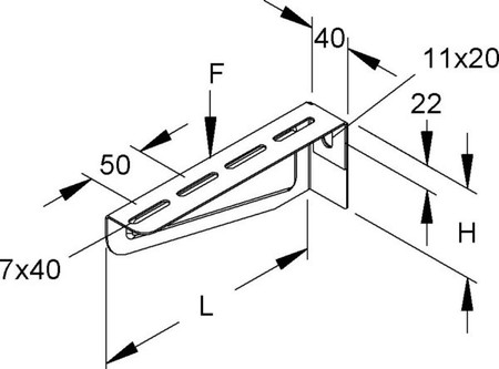 Bracket for cable support system  KTAM 100 F