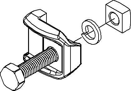 Mounting material for cable support system  TTKGZ 42 F