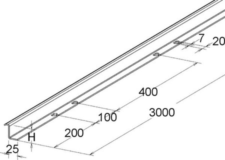 Separation plate for cable support system 80 mm KPT 80/M