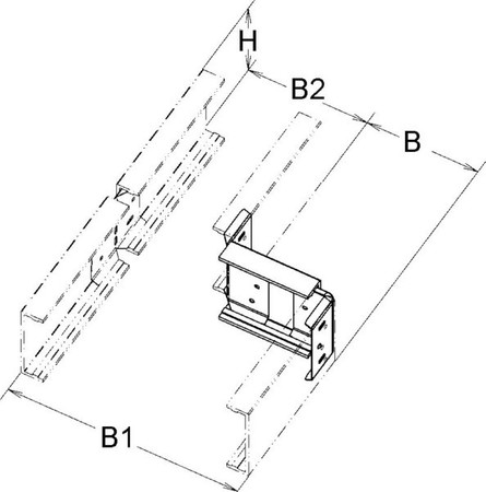 Reducing piece for cable ladder Flat profile 300 mm ULRU 53.300