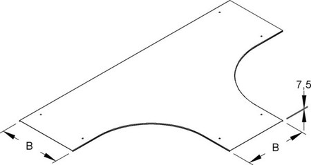 Tee cover for cable support system  WTRDV 500