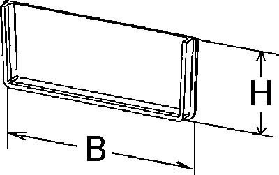 End piece for cable tray 80 mm 200 mm KKKE 80.200