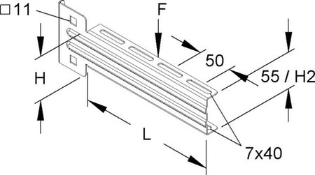 Bracket for cable support system  KTUM 300 F