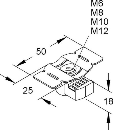T-nut for channels  GMZF M10-22 F