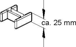 End cap/cover for support/profile rail I-profile End cap DK 50