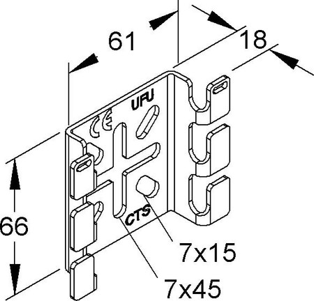 Ceiling bracket for cable support system  GTMB 65 FG