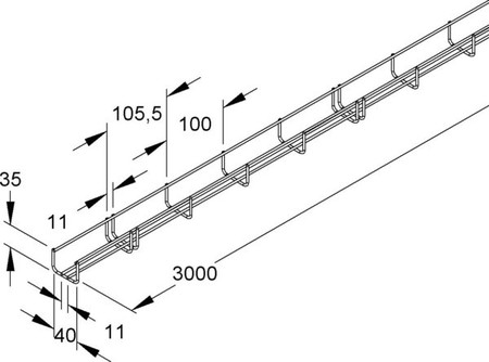 Mesh cable tray  GT 35.040 E3