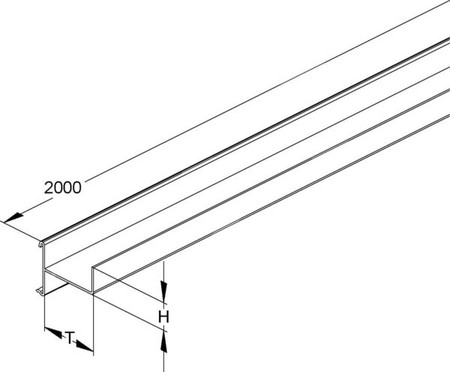 Separation plate for wall duct 1-fold 120 mm Inserting GTK 50