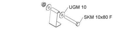 Mounting material for cable support system Steel HDS 50.50 F