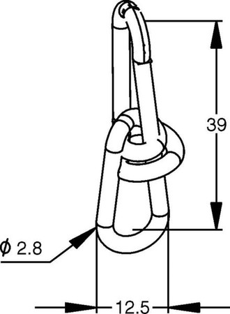 Chain 2.8 mm 39 mm Knot chain KCH 30