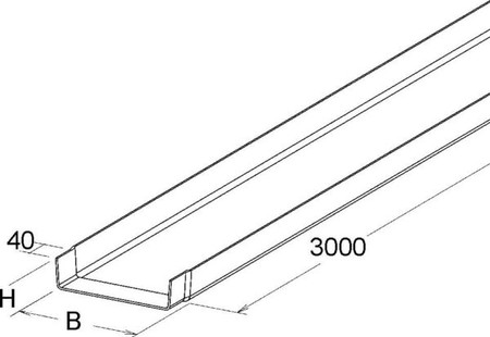 Cable tray/wide span cable tray 50 mm 200 mm KK 50.200