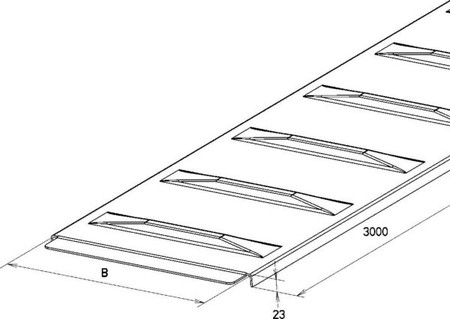 Cover for cable support system 400 mm KKD 400