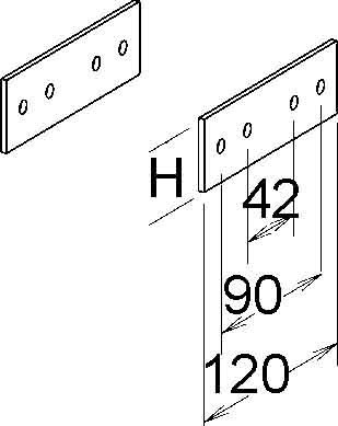 Connector for cable support system Longitudinal joint KKGH 50