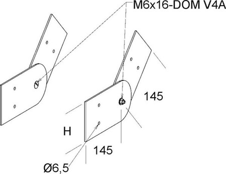 Connector for cable support system Corner joint KKGV 110