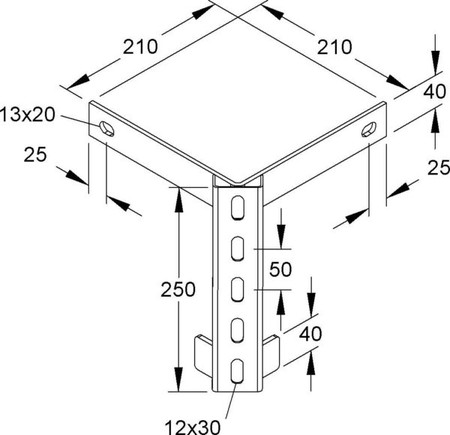 Mounting material for cable support system Steel Other KWAE 200