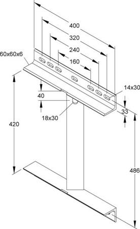 Mounting material for cable support system Steel Other KWATS 300