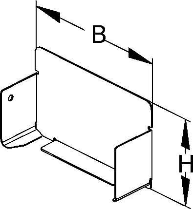 End cap for installation duct 60 mm 100 mm Left/right LED 60.100