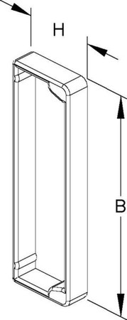 End cap for installation duct 60 mm 200 mm LES 60.200