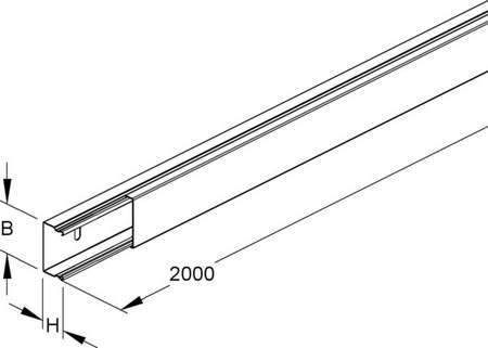 Installation duct 16 mm 30 mm 2000 mm LLK 16.030