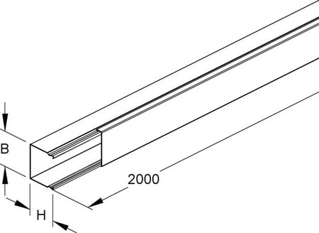 Installation duct 26 mm 30 mm 2000 mm LLK 26.030