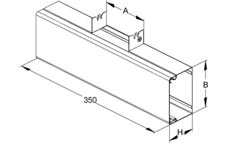 Tee for installation duct 60 mm 100 mm 60 mm LUT 6.10.10