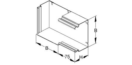 Flat bend for installation duct 60 mm 100 mm LUWE 60.100