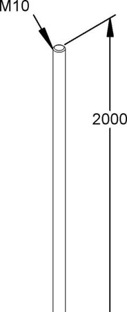 Threaded rod 10 2000 mm Steel M 10/2000