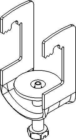 Mounting element for support/profile rail C-profile PKL 6-20