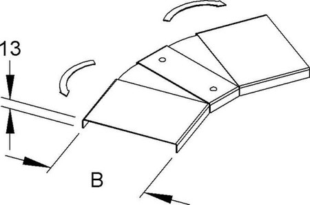 Bend cover for cable support system Adjustable 120 mm RBAVD 120