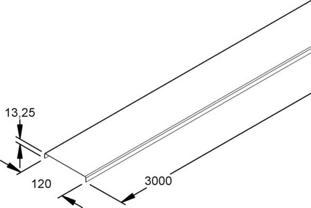 Cover for cable support system 120 mm RD 120