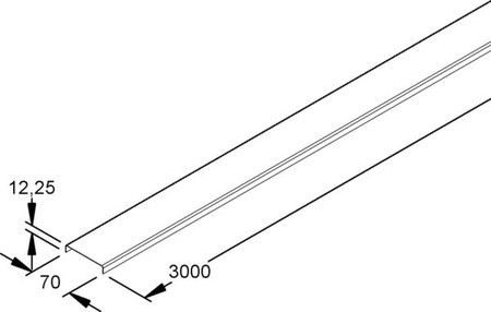 Cover for cable support system 70 mm RD 70