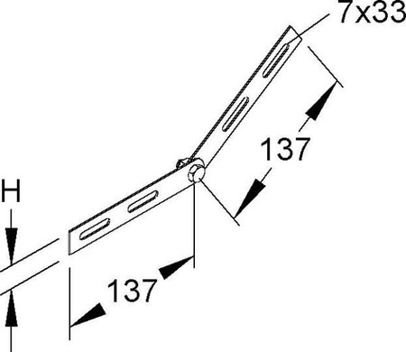 Connector for cable support system Corner joint RGV 35