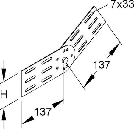 Connector for cable support system Corner joint RGV 85