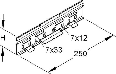 Connector for cable support system Longitudinal joint RVC 60