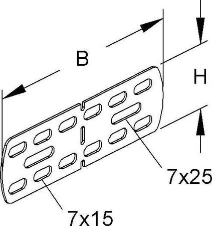 Connector for cable support system Longitudinal joint RVV 50