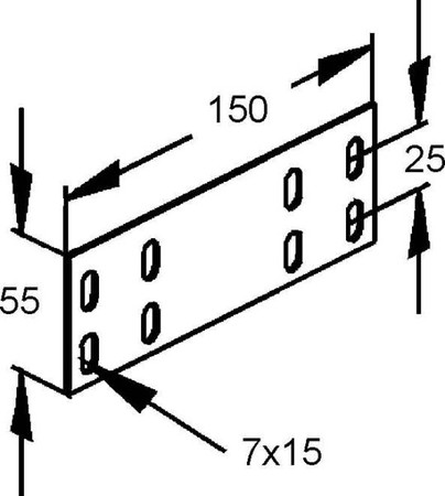 Connector for cable support system Longitudinal joint RVV 60