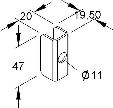 Mounting material for cable support system Steel Other TKSD 20