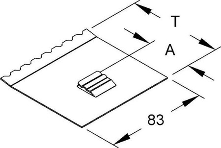 Mounting for separation plate installation duct Universal TPH 80