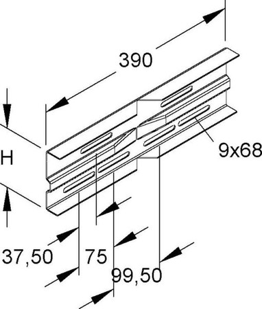 Connector for cable support system Corner joint WSWV 105.390