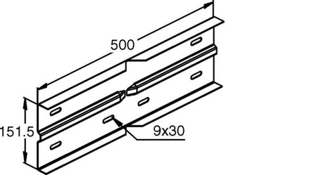 Connector for cable support system Corner joint WSWV 150