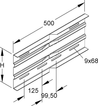 Connector for cable support system Corner joint WSWV 200