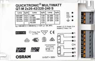 Ballast Electronic QTM2x2642220240S