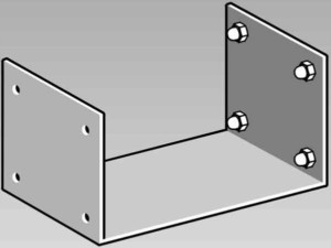 Connector for cable support system Longitudinal joint VI 50/50 S