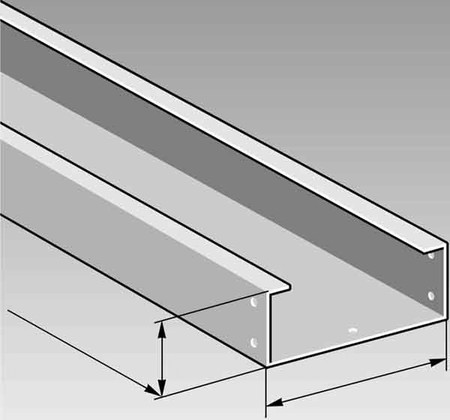 Cable tray/wide span cable tray 100 mm 100 mm K2 100/100 S