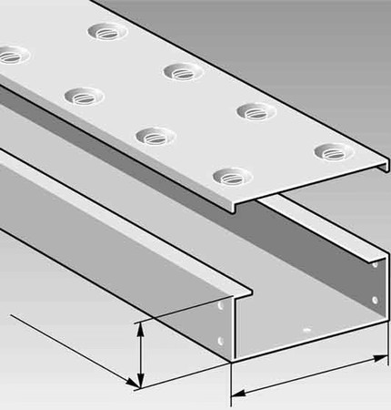 Cable tray/wide span cable tray 50 mm 50 mm KD20 50/50