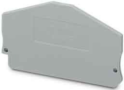 Endplate and partition plate for terminal block Grey 3031704